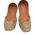 Gold embroidered leather juttis