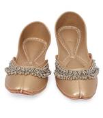 Gold embroidered leather juttis