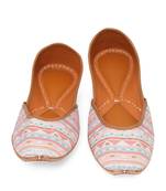 Multicolor embroidered leather juttis