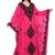 Royal Hot Pink Stitched with Black  Embroidered Kaftan Dress with Borders– Festive & Party Wear"