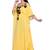 Sunshine Yellow Kaftan with Black & Golden Floral Embroidery – Party & Festive Wear