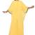 Sunshine Yellow Kaftan with Black & Golden Floral Embroidery – Party & Festive Wear
