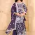 Fancy Georgette Embroidery and Diamond Work Purple Readymade Salwar Suit