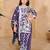 Fancy Georgette Embroidery and Diamond Work Purple Readymade Salwar Suit