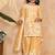 fancy Georgette Embroidery and Diamond Work Yellow Readymade Salwar Suit