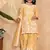 fancy Georgette Embroidery and Diamond Work Yellow Readymade Salwar Suit