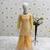 fancy Georgette Embroidery and Diamond Work Yellow Readymade Salwar Suit