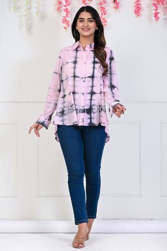 cotton mulmul tie n die shirts