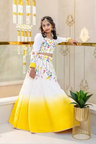 Designer Heavy Pure Crep Digital Printed  White Readymade Lehenga Choli