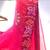 Organza pink saree with jajji silk border with blouse