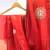 Organza red saree with jajji silk blend border with blouse
