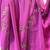 Pink crepe embroidered saree