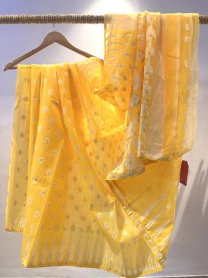 Handloom jamdani saree with blouse 1