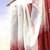 Linen red & white saree with blouse