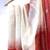 Linen red & white saree with blouse