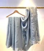 Linen grey saree with blouse