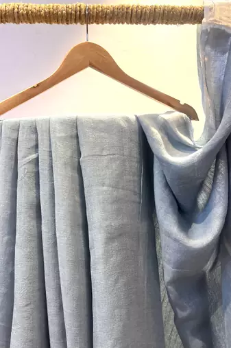 Linen grey saree with blouse