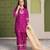 Alluring Heavy Pure Creap Embroidery Work Rani Pink Readymade Salwar Suit