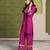 Alluring Heavy Pure Creap Embroidery Work Rani Pink Readymade Salwar Suit
