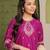 Alluring Heavy Pure Creap Embroidery Work Rani Pink Readymade Salwar Suit
