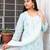 Pastel green georgette suit set
