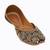 Black embroidered leather juttis