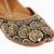 Black embroidered leather juttis