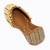 Gold pearl embroidered leather juttis
