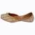 Gold pearl embroidered leather juttis