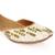 White embroidered leather juttis