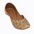 Beige embroidered leather juttis