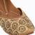 Beige embroidered leather juttis