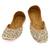 Cream embroidered leather juttis