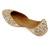 Cream embroidered leather juttis