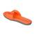 Orange solid leather flats
