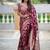 wine heavy viscose dola silk blend saree
