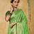 Pista tissue silk blend saree with unstitched tissue blouse piece