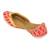 Red embroidered leather juttis