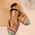 Multicolor embroidered leather juttis