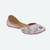 Peach floral embroidered leather juttis