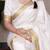 white Silk blend Saree with Intricate Zari Weaving