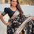 black banarasi silk blend meenakari weaving saree