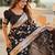 black banarasi silk blend meenakari weaving saree