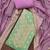 Women's green colour simmer silk fabric weaving dress material with dupatta