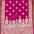 Pink colour organza jacquard fabric weaving dress material with dupatta