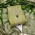 Pista green colour organza jacquard fabric weaving dress material with dupatta
