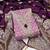 Purple colour organza jacquard fabric weaving dress material with dupatta