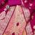 Women's pink colour organza jacquard fabric weaving dress material with dupatta
