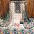 Multi colour organza fabric printed dress material for women with dupatta