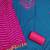Blue cotton sequin work dress material for women with dupatta